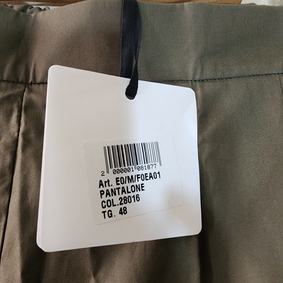 MJM 100% Cotton Two-tone brown and yellow wide leg casual pants - Picture 12 of 13